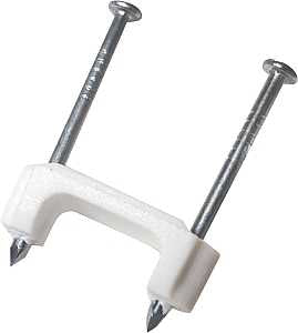 Gardner Bender PS-50 Cable Staple, 1/2 in W Crown, 1-1/4 in L Leg, Plastic/Polyethylene, 50/BAG