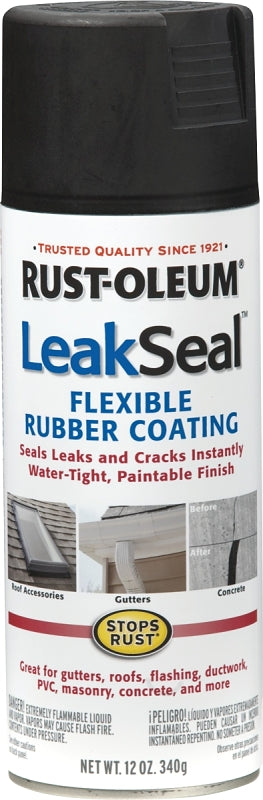 Rust-Oleum 265494 Rubberized Spray Coating, Black, 12 oz Can