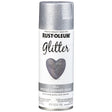 Rust-Oleum 301814 Glitter Paint, Flat/Matte, Silver, 10.25 oz, Aerosol Can