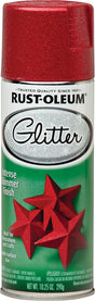 Rust-Oleum 268045 Glitter Spray Paint, Shimmer, Red, 10.25 oz Can