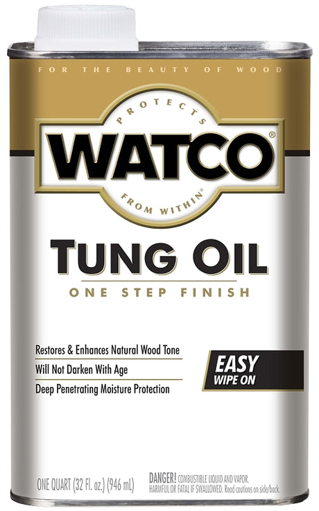 WATCO 266634 Tung Oil, Natural, Liquid, 1 qt Can