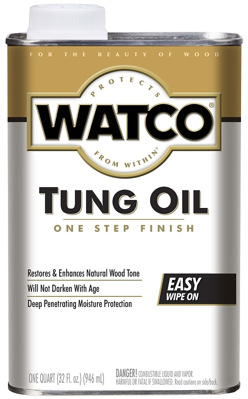 WATCO 266634 Tung Oil, Natural, Liquid, 1 qt Can