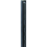 Knape & Vogt 80 80 BLK 24 Series Shelf Standard, Black, 320 lb, 16 ga Thick Material, 5/8 in W, 24 in H, Steel