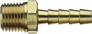 Tru-Flate 21-123 Air Hose Fitting, 1/4 in, MNPT x Barb, Brass