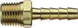 Tru-Flate 21-143 Air Hose Fitting, 1/4 in, MNPT x Barb, Brass