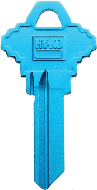 Hy-Ko 14010SC1 Key Blank, Aluminum, Painted, For: Schlage Vehicle Locks, Pack of 10