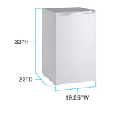Avanti 4.4 cu ft White Steel Compact Refrigerator 228 W