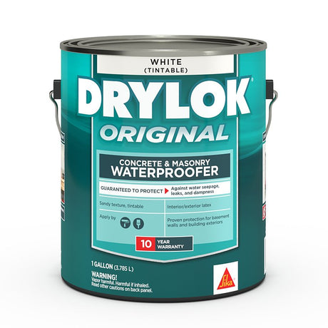 Drylok 27513 Masonry Waterproofer, White, Liquid, 1 gal Pail, Pack of 2