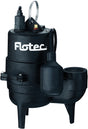 Flotec FPSE3601A-04 Sewage Pump, 13 A, 115 V, 0.5 hp, 2 in Outlet, 18 ft Max Head, 9000 gph, Iron