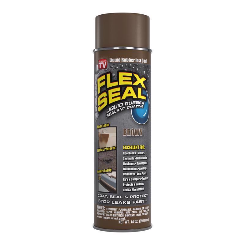 Flex Seal Family of Products Flex Seal Brown Rubber Spray Sealant 14 oz, Pack of 6