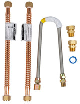 Camco USA 10183 Connector Kit, Copper, Includes: (1) Roll of PTFE Tape, (2 )3/4 in NPT Compression Adapters