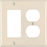 Leviton Almond 2 gang Thermoset Plastic Decorator/Duplex Wall Plate 1 pk