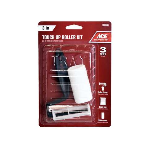 Ace Fabric 3 in. W X 1/4 in. Trim Paint Roller Kit 3 pc