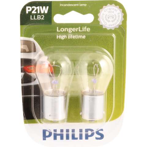 Philips LongerLife Incandescent Back-Up/Cornering/Stop/Turn Miniature Automotive Bulb P21WLLB2