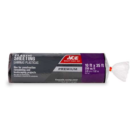 Ace Plastic Sheeting 6 mil X 10 ft. W X 25 ft. L Polyethylene Black