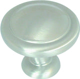 Amerock BP1387G10 Cabinet Knob, 1-1/16 in Projection, Zinc, Satin Nickel