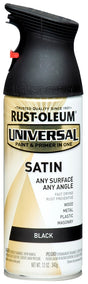Rust-Oleum 245197 All-Surface Enamel Spray Paint, Satin, Black, 12 oz Can