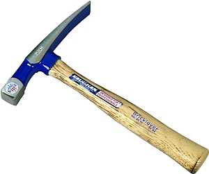 Vaughan BL16 Bricklayer Hammer, 16 oz Head, Square Head, HCS Head, 11 in OAL