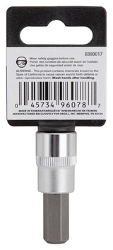 Vulcan 3506009022 Hex Bit Socket, 10 mm Tip, 3/8 in Drive, Chrome, 1-7/8 in OAL