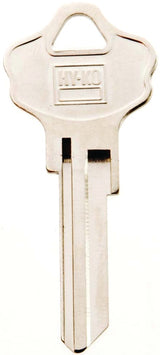 Hy-Ko 11010KW10 Key Blank, Brass, Nickel, For: Kwikset Cabinet, House Locks and Padlocks, KW10 Key Number, Pack of 10