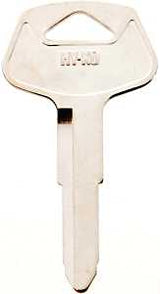 Hy-Ko 11010TR20 Automotive Key Blank, Brass, Nickel, For: Toyota Vehicle Locks, TR20 Key Number, Pack of 10