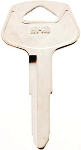 Hy-Ko 11010TR20 Automotive Key Blank, Brass, Nickel, For: Toyota Vehicle Locks, TR20 Key Number, Pack of 10