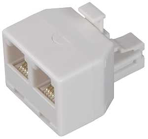 Zenith TS1001SPJ2W Telephone Splitter, 2 -Port/Way, White