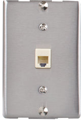 Zenith TW1001WPS Wall Phone Jack, Silver