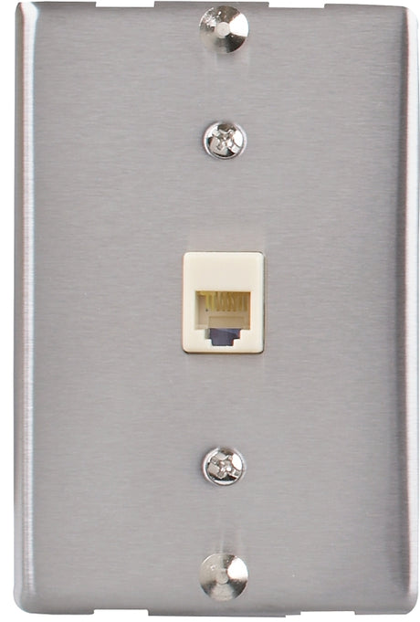 Zenith TW1001WPS Wall Phone Jack, Silver