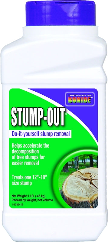 Bonide Stump-Out 272 Stump Removal, Granular, White/Yellow, 1 lb Bottle