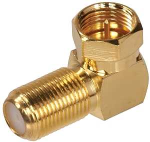 Zenith VA1001RG6RA Coaxial Connector, F Connector, 90 deg Orientation, Gold