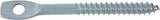 Toolpro 05015 Eye Lag Screw, 3 in L, Carbon Steel, Zinc, 100