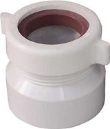Canplas 192859A Trap Pipe Adapter, 1-1/2 x 1-1/4 x 1-1/2 in, MNPT x Hub, PVC, White