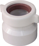 Canplas 192859A Trap Pipe Adapter, 1-1/2 x 1-1/4 x 1-1/2 in, MNPT x Hub, PVC, White