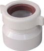 Canplas 192859A Trap Pipe Adapter, 1-1/2 x 1-1/4 x 1-1/2 in, MNPT x Hub, PVC, White