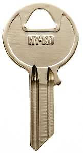 Hy-Ko 11010AB1 Key Blank, Brass, Nickel, For: Abus Cabinet, House Locks and Padlocks, AB1 Key Number, Pack of 10