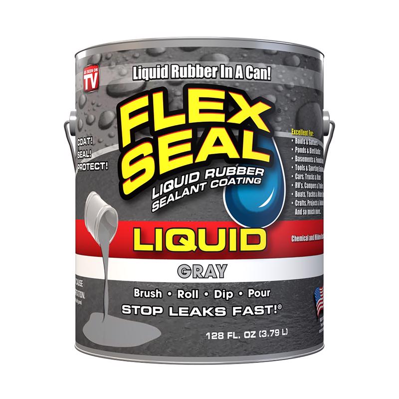 Flex Seal Family of Products Flex Seal Gray Liquid Rubber Sealant Coating 1 gal, Pack of 2