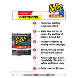 Flex Seal Family of Products Flex Seal Black Liquid Rubber Sealant Coating 128 fl. oz., Pack of 2
