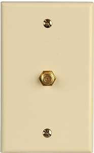 Zenith VW1001WJ1A Wallplate, 4-1/2 in L, 2-3/4 in W, Almond