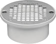 Oatey 43583 Floor Drain, PVC Body, White