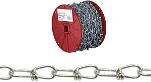 Campbell 0723227 Loop Chain, #3, 200 ft L, 90 lb Working Load, Low Carbon Steel, Zinc