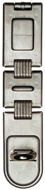 Master Lock 722DPF Latching Hasp, 7-3/4 in L, 11/16 in W, Steel, Zinc, 7/16 in Dia Shackle