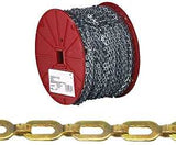 Campbell 072-3817N Plumbers Chain, 1/0, 200 ft L, 35 lb Working Load, Brass, Bright