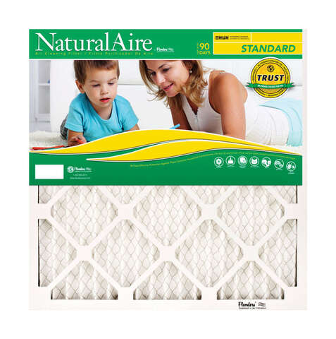 NaturalAire 20 in. W X 20 in. H X 1 in. D Polyester Synthetic 8 MERV Pleated Air Filter 1 pk, Pack of 12