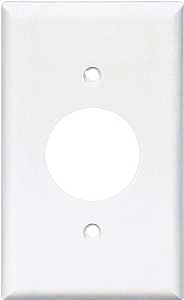 Eaton Wiring Devices 2131W-BOX Single Receptacle Wallplate, 4-1/2 in L, 2-3/4 in W, 1 -Gang, Thermoset, White