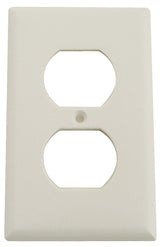 Eaton Wiring Devices 2132W-BOX Series Receptacle Wallplate, Duplex, Standard-Size, 4-1/2 in L, 2-3/4 in W, 1-Gang, Pack of 25