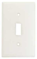 WALL PLATE TOGGLE 1GANG WHITE, Pack of 25