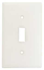 WALL PLATE TOGGLE 1GANG WHITE, Pack of 25