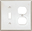 Eaton Cooper Wiring 2138W-BOX Combination Wallplate, 4-1/2 in L, 4.56 in W, 2 -Gang, Thermoset, White, High-Gloss, Pack of 10