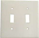 Eaton Wiring Devices 2139W-BOX Wallplate, 4-1/2 in L, 4-9/16 in W, 2 -Gang, Thermoset, White, High-Gloss, Pack of 10